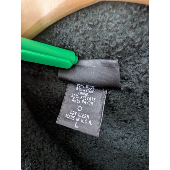 EILEEN FISHER Forest Green Wool Boucle Jacket Size Large EUC - Picture 7 of 7